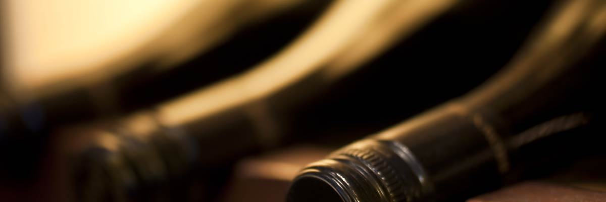 bouteilles couchees de vins